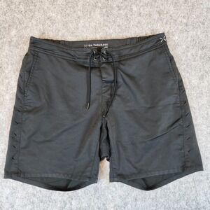 Ten Thousand Shorts Mens L Black  6 Inch Training Zip Pocket Gym Drawstring Read